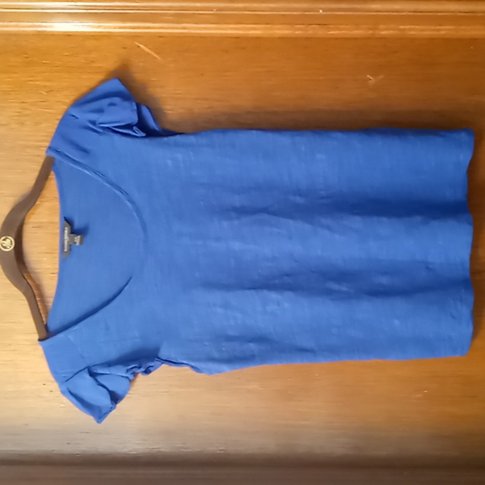 Banana Republic Sleeveless Ruffled Top Blue XS